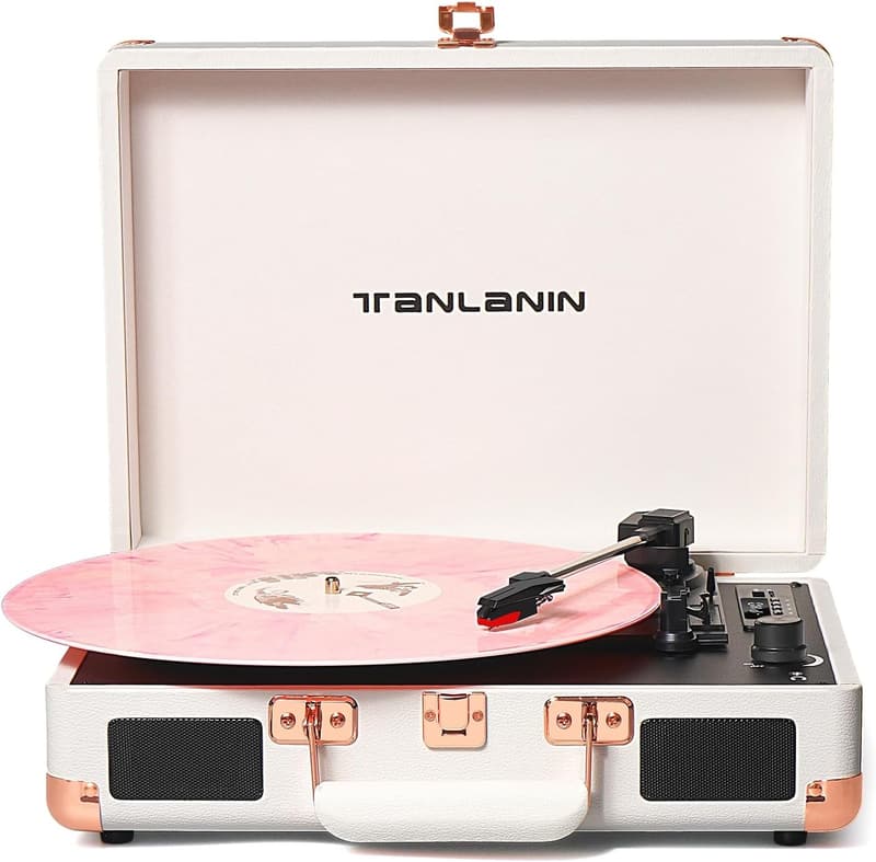 Bluetooth Vintage Vinyl Record Player with Built-in Speakers