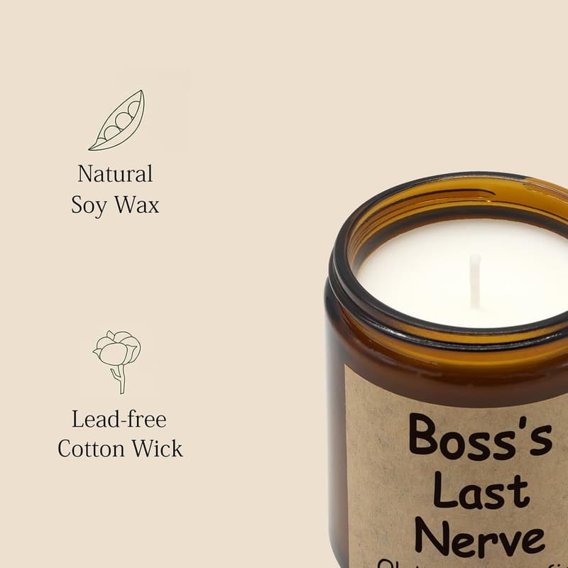 Boss's Day Vanilla Coconut Scented Candle for Her (7 oz)