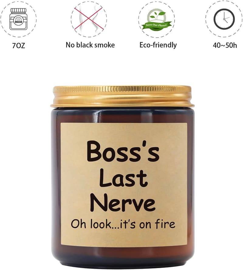 Boss's Day Vanilla Coconut Scented Candle for Her (7 oz)