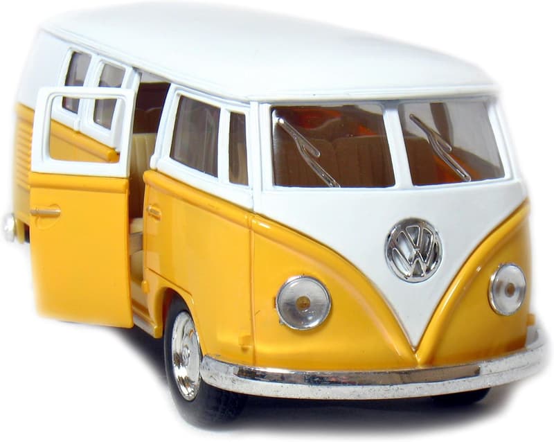 1962 Volkswagen Classic Bus Die Cast Model Toy Van - Yellow 1:32 Scale