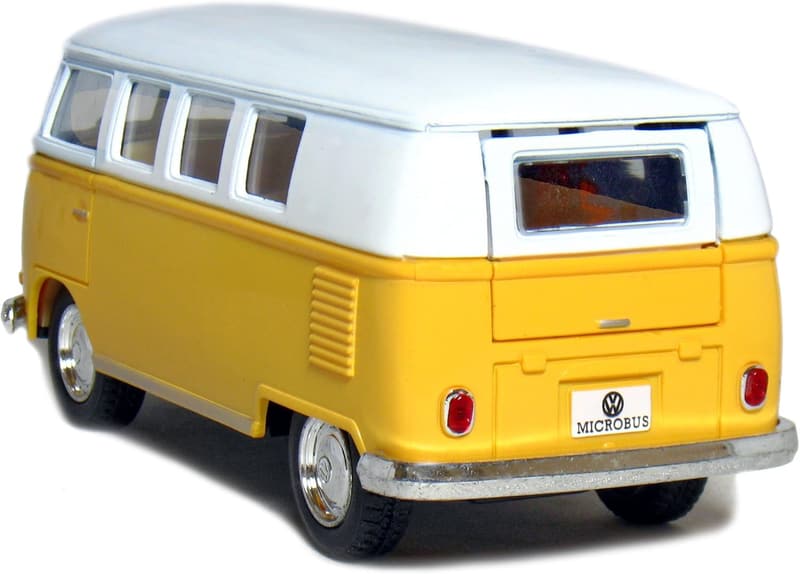 1962 Volkswagen Classic Bus Die Cast Model Toy Van - Yellow 1:32 Scale
