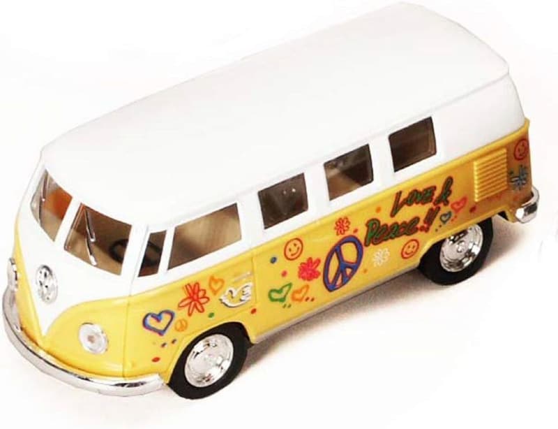 1962 Volkswagen Classic Yellow Bus Die-Cast Model Toy Van