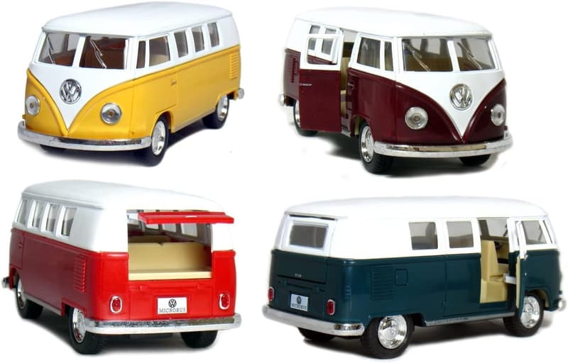 Classic 1962 Volkswagen Van Set of 4 - 1:32 Scale Models