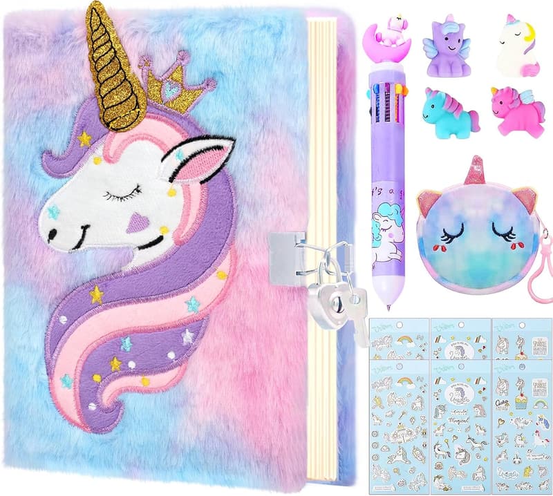 Princess Diary Journal with Lock for Girls, Ages 6-8