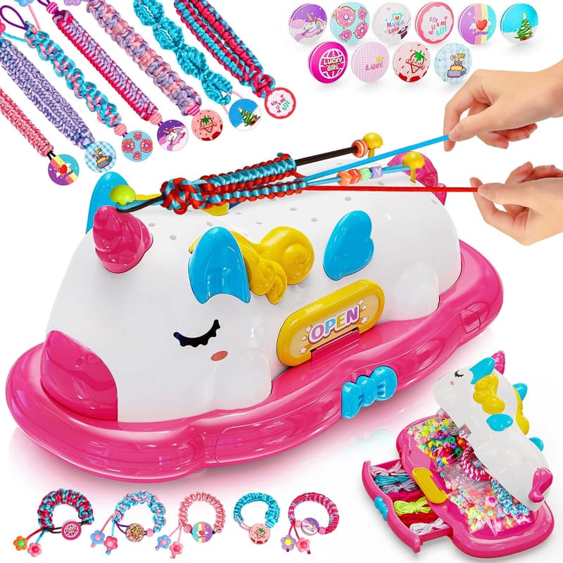 Unicorn Friendship Bracelet Making Kit for Girls Ages 4-8