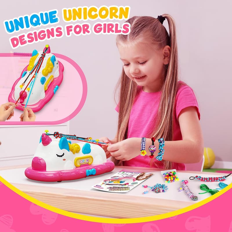 Unicorn Friendship Bracelet Making Kit for Girls Ages 4-8