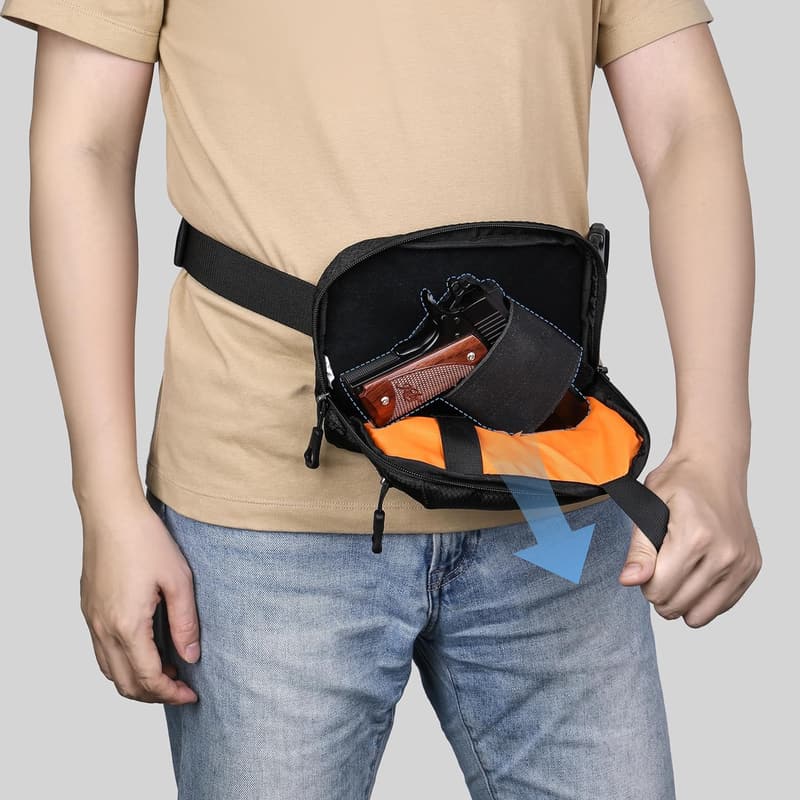 Adjustable Concealed Carry Fanny Pack for Travel & Outdoor