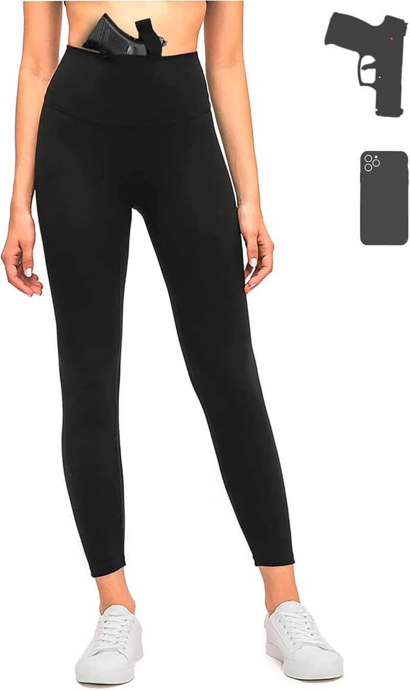 Concealed Carry Leggings with Gun Holster and Pockets