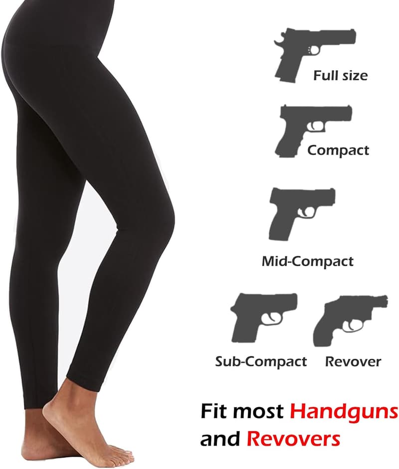 Concealed Carry Leggings with Gun Holster and Pockets