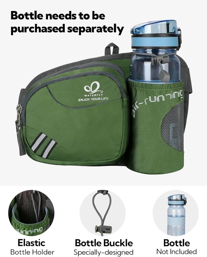 Waterfly Fanny Pack for Hiking & Running with Water Bottle Holder