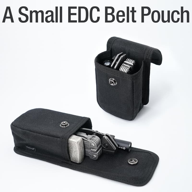 Compact Waxed Canvas EDC Belt Pouches for Men & Women