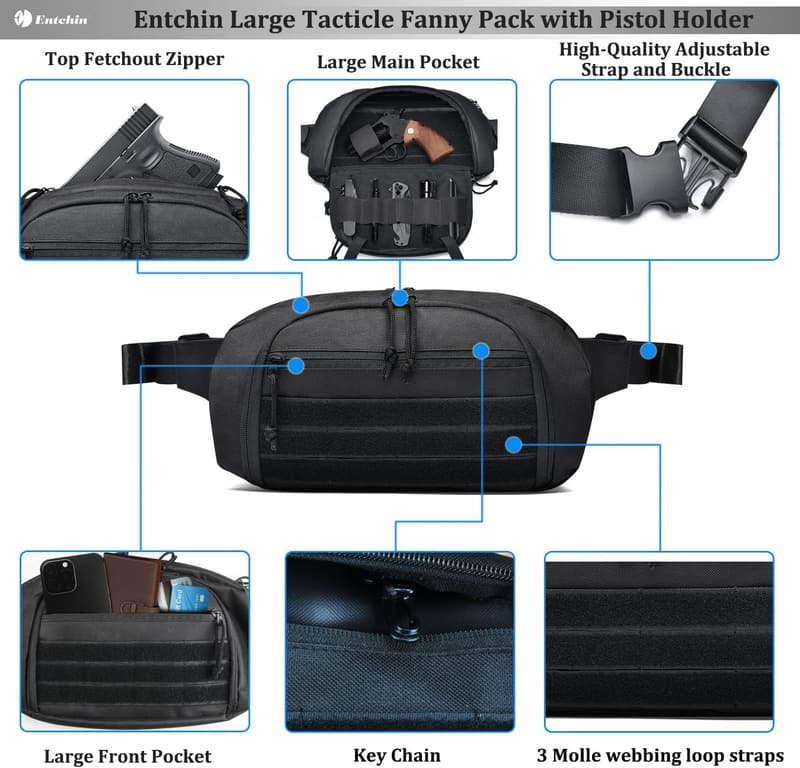 Multifunctional Tactical Fanny Pack for Men & Women