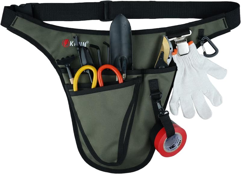 Durable Adjustable Garden Tool Belt with 4 Pockets