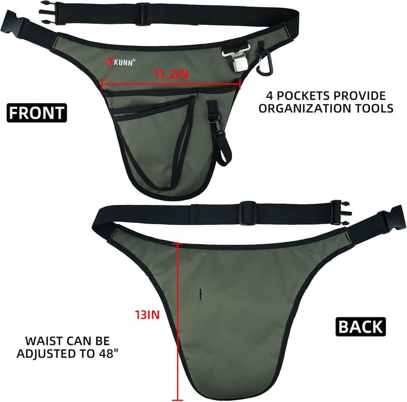 Durable Adjustable Garden Tool Belt with 4 Pockets