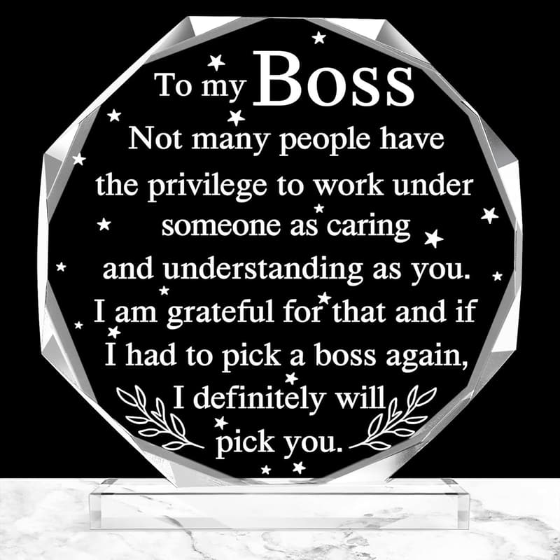 Boss's Day Acrylic Desk Sign - Appreciation Gift for Women