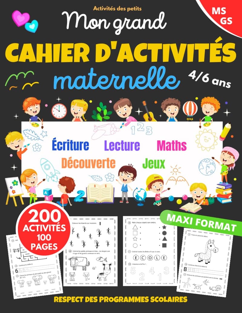 Maternelle Activity Book for Kids Aged 4-6 | 200 Fun Activities