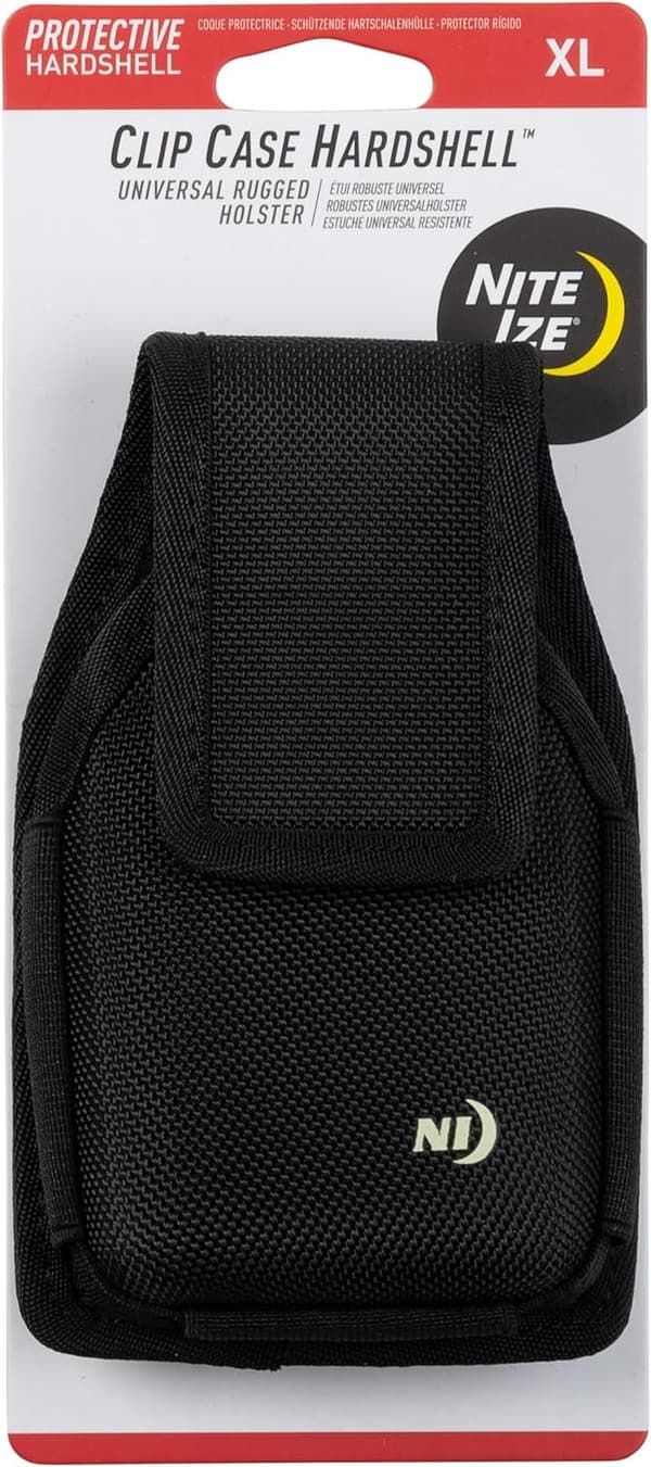 Universal Rugged Phone Holster with Belt Clip - Black