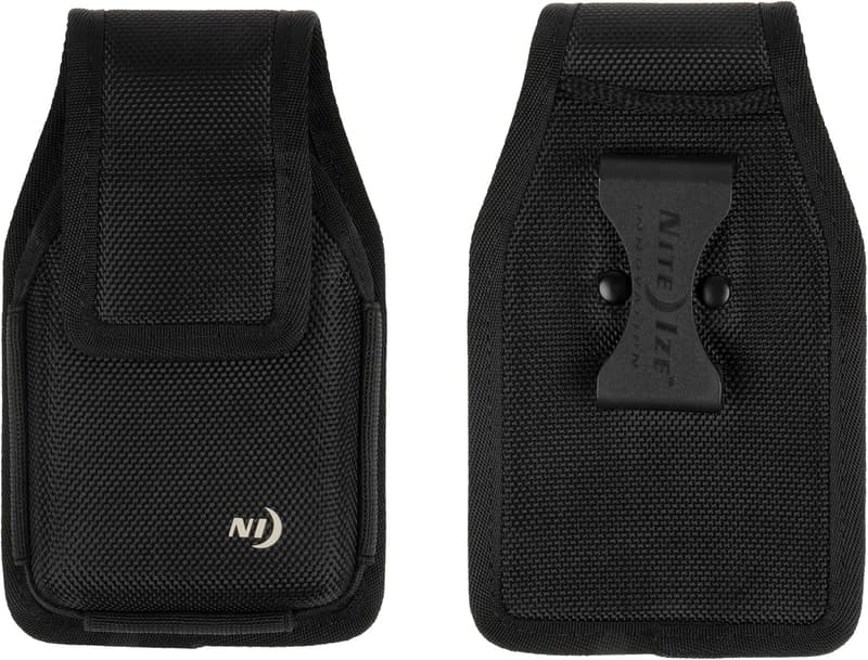 Universal Rugged Phone Holster with Belt Clip - Black
