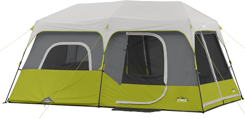 Core Instant Cabin Tent for 9 People - 14' x 9', Green