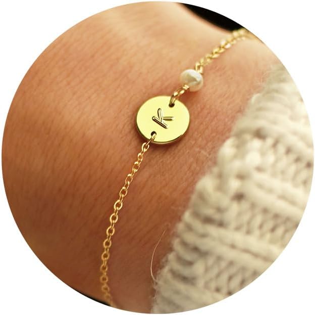 Gold Initial Pearl Bracelet for Women – Perfect Gift for Teens