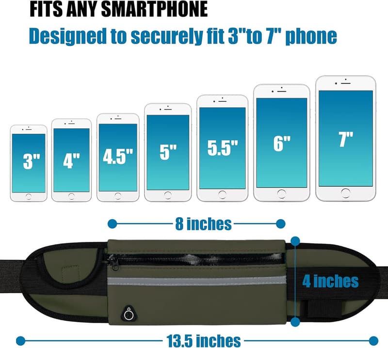 Ultra-Light Running Belt for Fitness, Adjustable Waist Pack