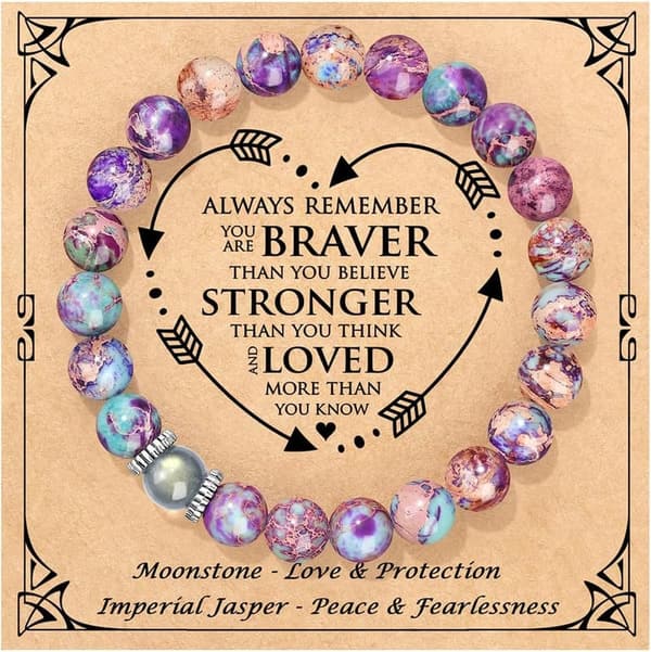 Colorful Handmade Moonstone Bracelet for Women