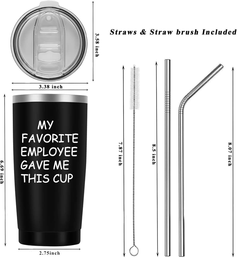Funny Bosses Day Insulated Travel Tumbler - 20 oz Stainless Steel