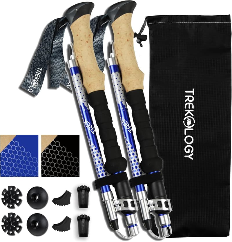 Collapsible Hiking Poles - Balance Support for Seniors, 2pc Set