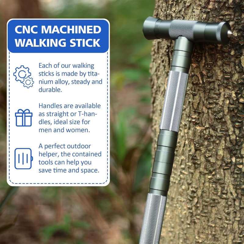 Adjustable Tactical Hiking Staff for Outdoor Survival Gear
