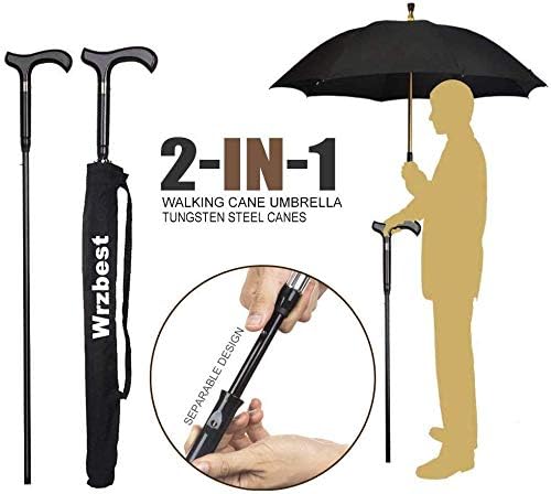 Lightweight 2-in-1 Walking Cane Umbrella – Perfect Father's Day Gift