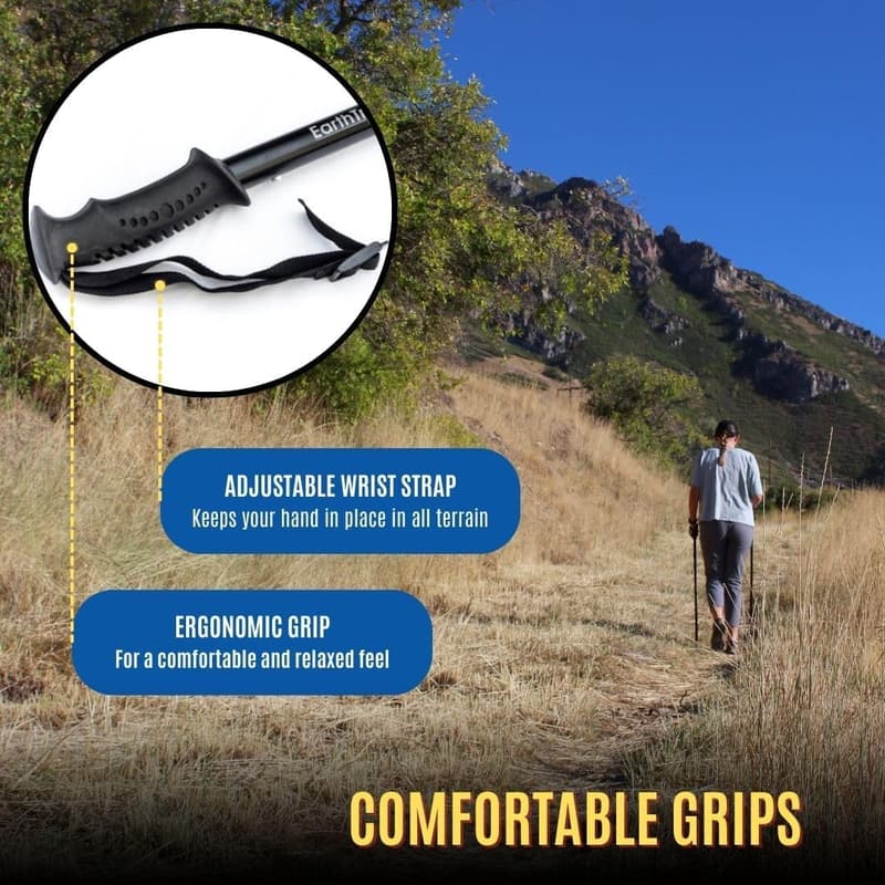 Women's Short Collapsible Hiking Pole for Travel and Trekking
