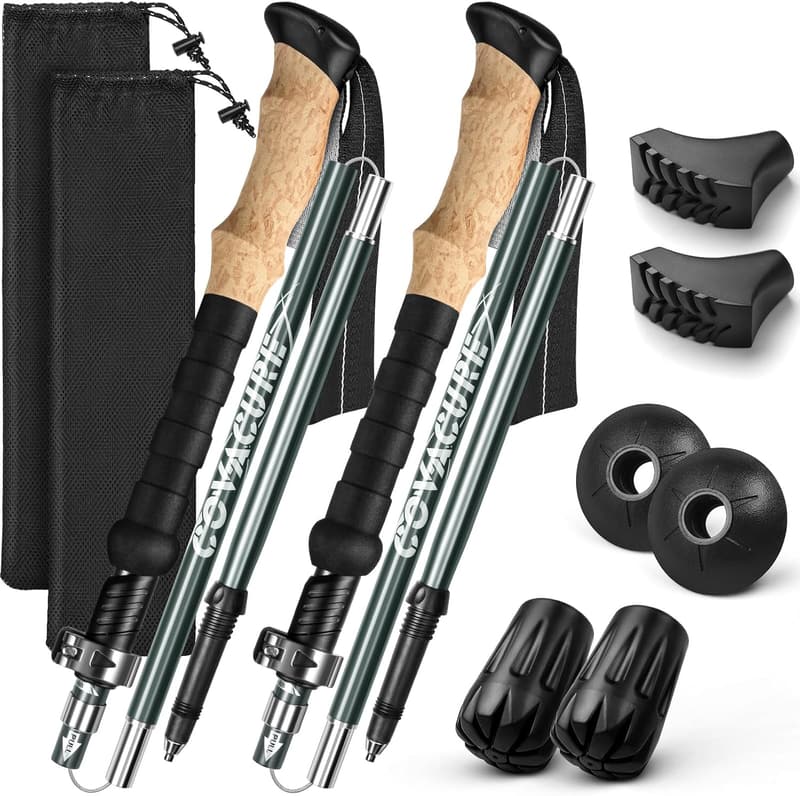 Collapsible Anti-Shock Trekking Poles for Hiking and Climbing