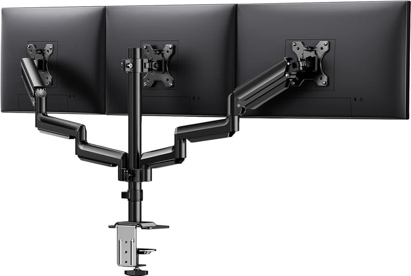 Premium Aluminum Triple Monitor Mount for 13-27