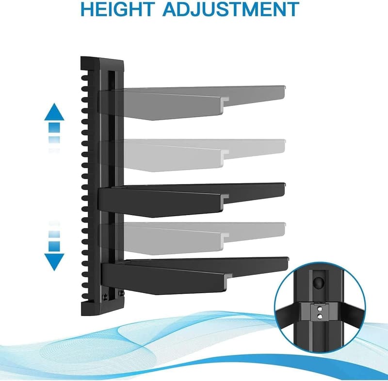 Floating Wall Shelf for DVD Players - Tempered Glass, 16.5lbs Limit