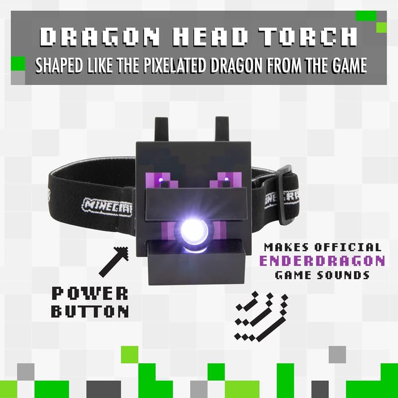 Minecraft Ender Dragon Head Light & Sounds - Official Merchandise