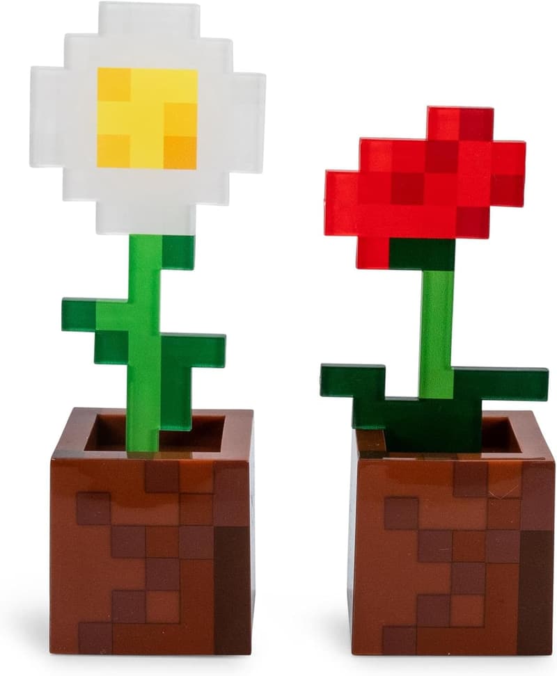 Minecraft Flower Pot Mood Light Set | LED Table Lamps for Gamers