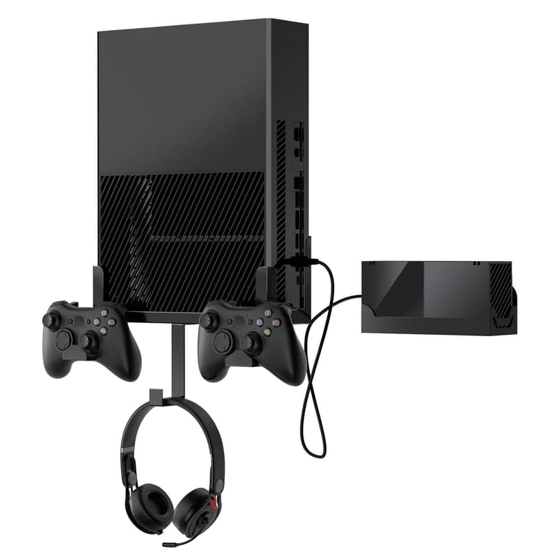 Xbox One Wall Mount Kit with Controller Holder & Headphone Hanger