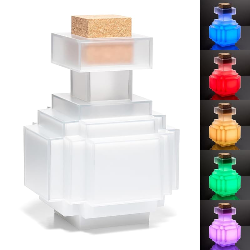 Minecraft Potion Bottle LED Color-Changing Light