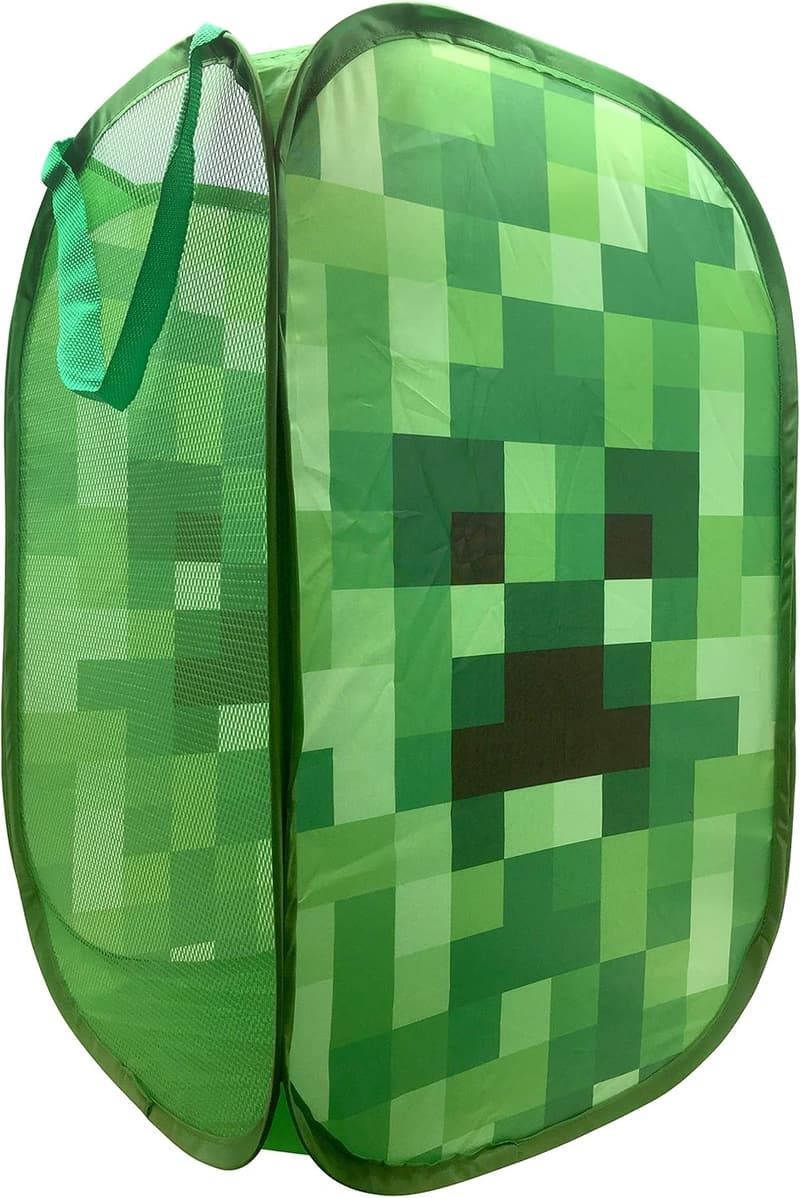 Minecraft Creeper Pop-Up Hamper with Durable Handles