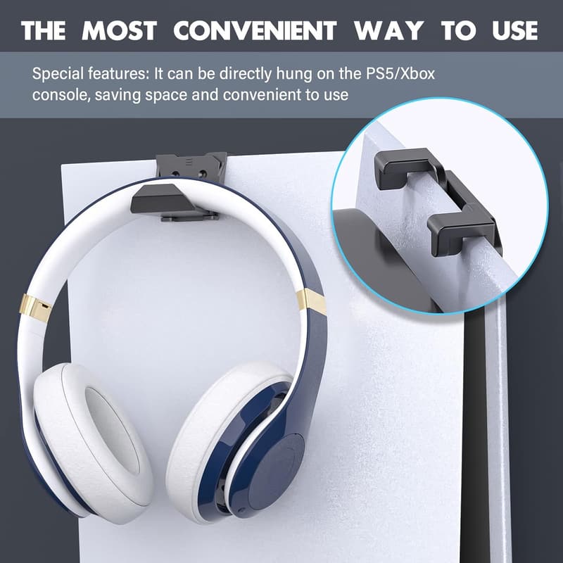 Controller Wall Mount and Headset Holder for PS5/Xbox/Switch