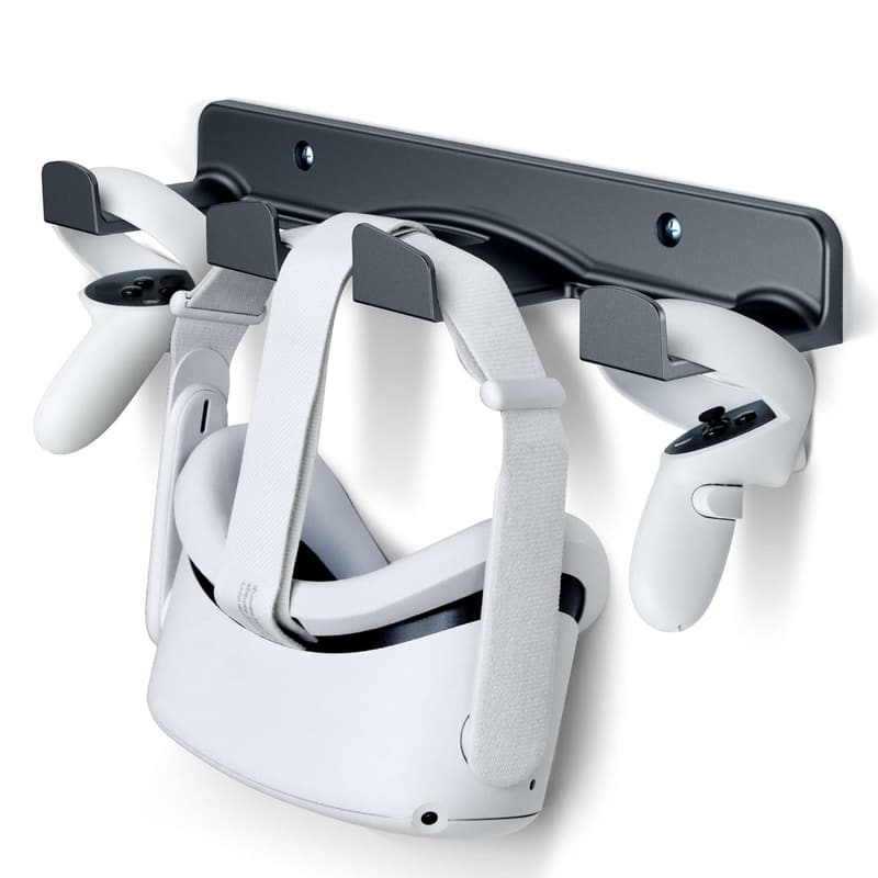 VR Headset Wall Mount & Controller Holder - Space Saving Stand