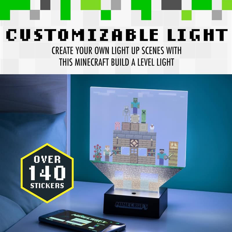 Customizable Minecraft Build a Level Desk Lamp with Stickers