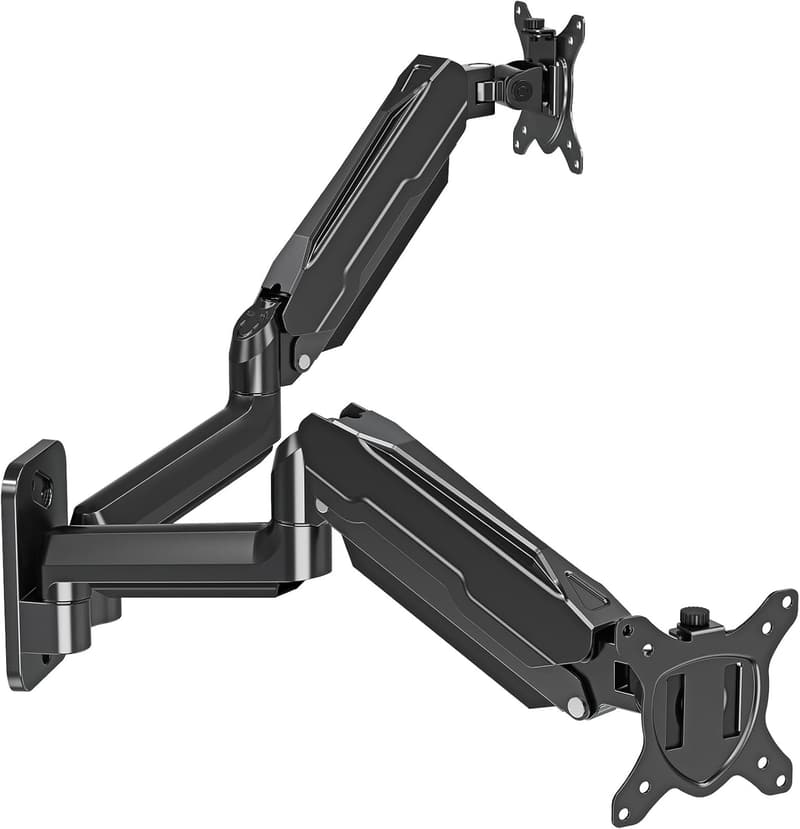 Dual Monitor Wall Mount for 13-32 Inch Screens, Full Motion