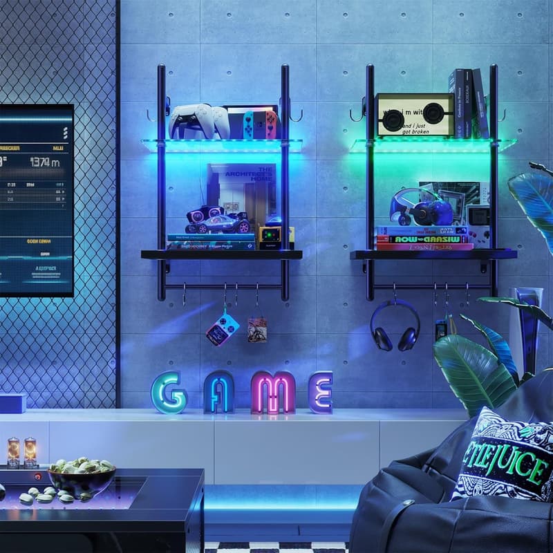 LED Gaming Wall Shelves - 15