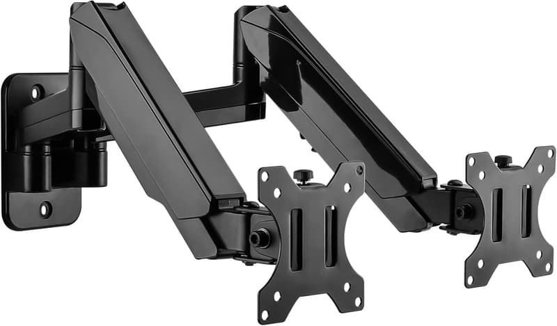 Height Adjustable Dual Monitor Wall Mount for 17-32