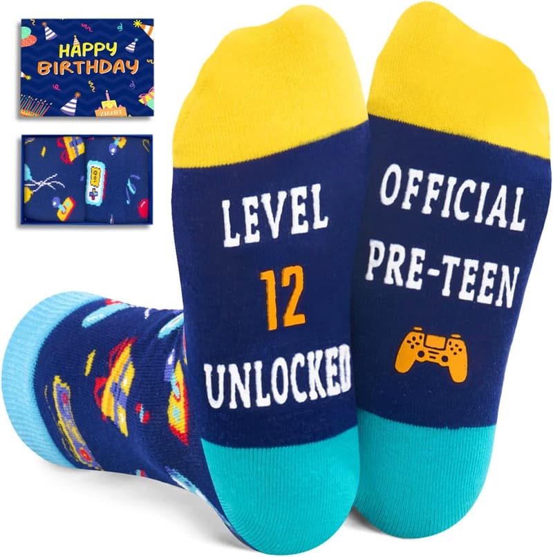 Kids' Birthday Socks for Ages 4-12 - Fun Gift Ideas