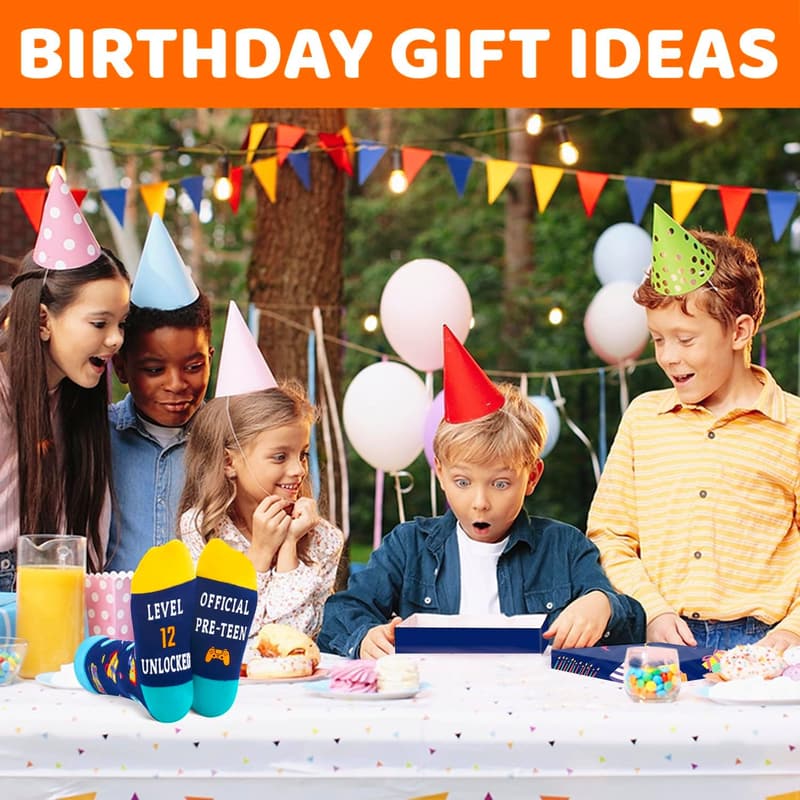 Kids' Birthday Socks for Ages 4-12 - Fun Gift Ideas