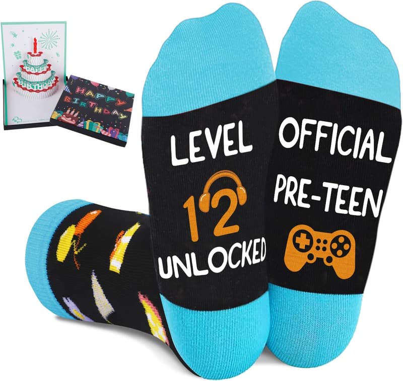 Birthday Socks for Boys Ages 5-12 - Fun Gift Idea