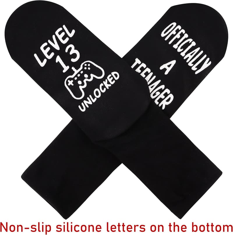 Gaming Birthday Socks for Teen Boys, Ages 13-18