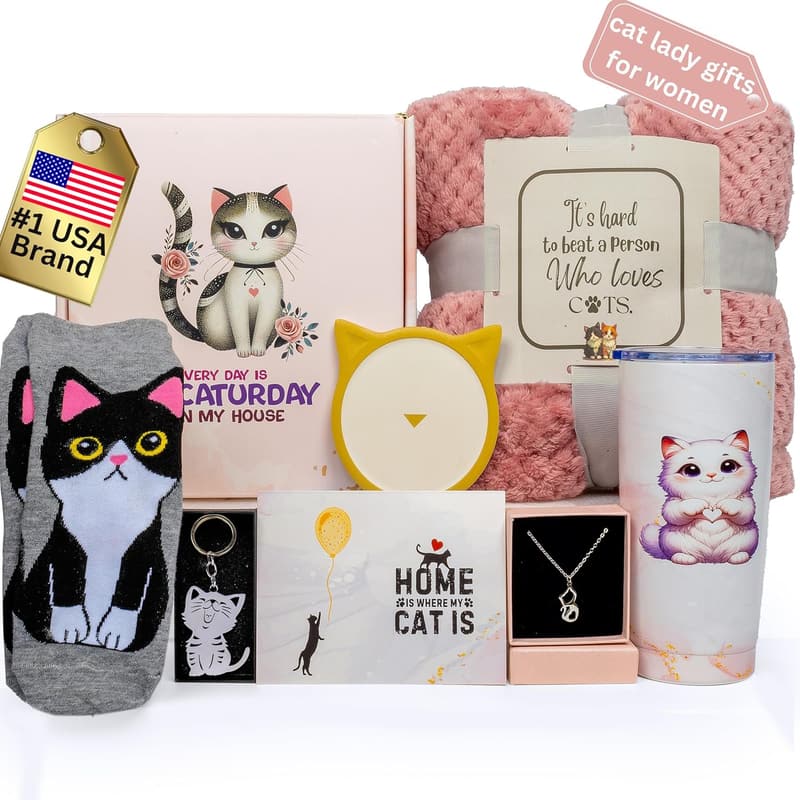 Cool Cat Mom Gift Basket for Cat Lovers